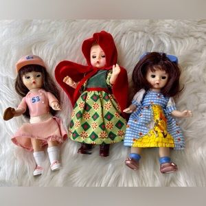 Madame Alexander Small Dolls Wizard Oz Dorothy Red‎ Riding Hood Baseball Girl